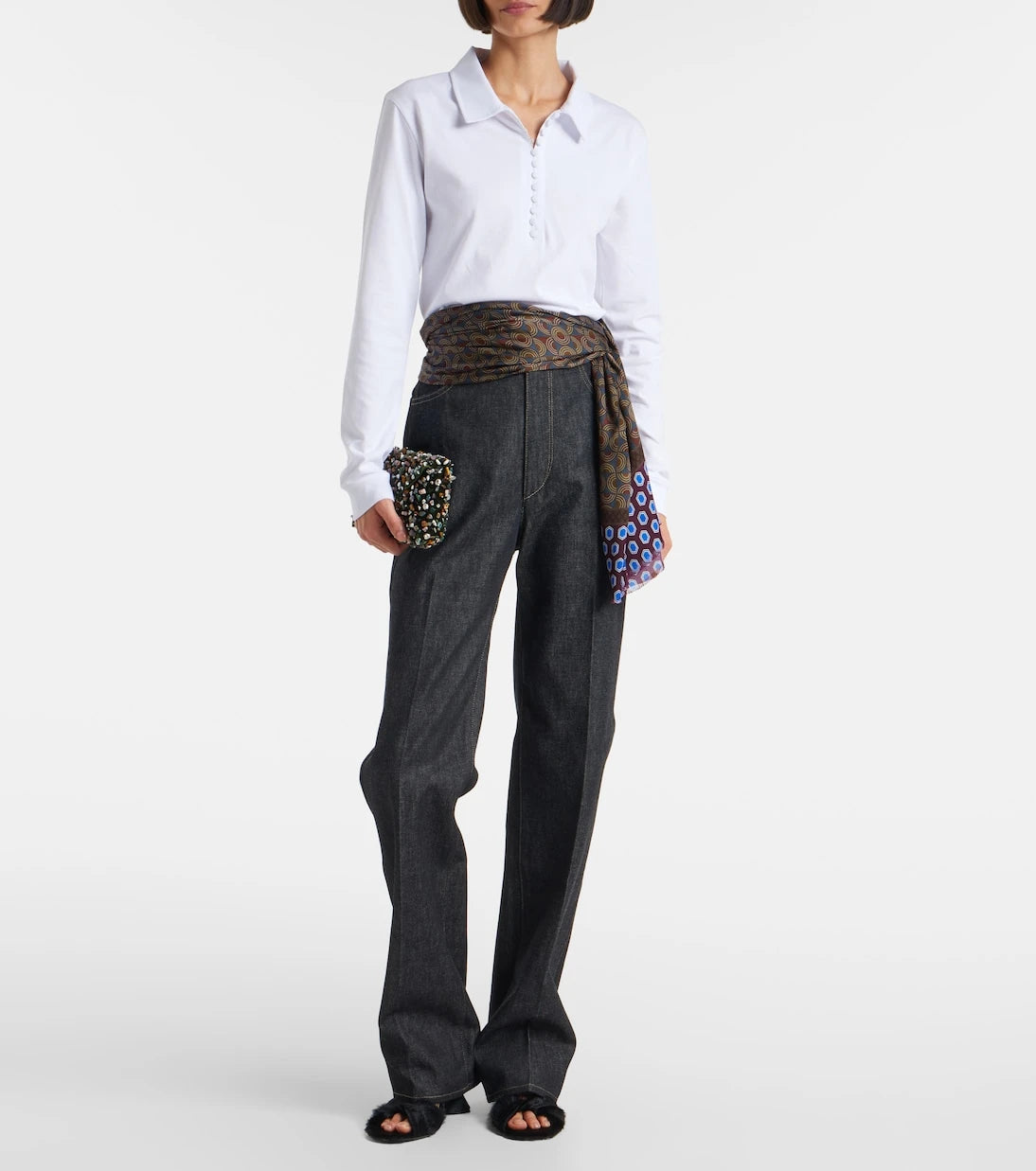 Dries Van Noten - Cotton jersey polo shirt