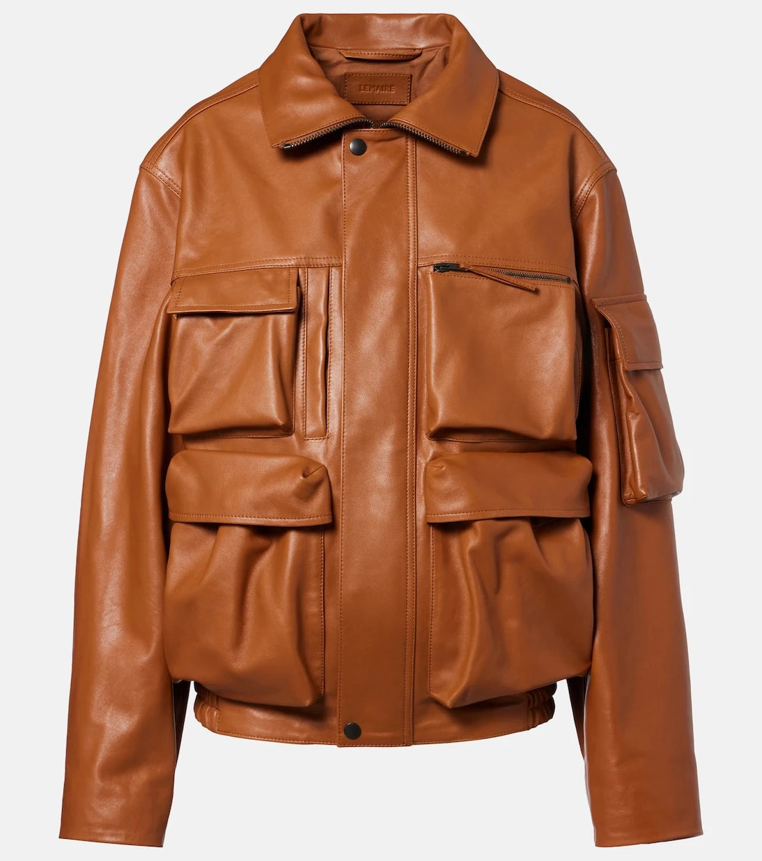 Lemaire - Leather blouson jacket