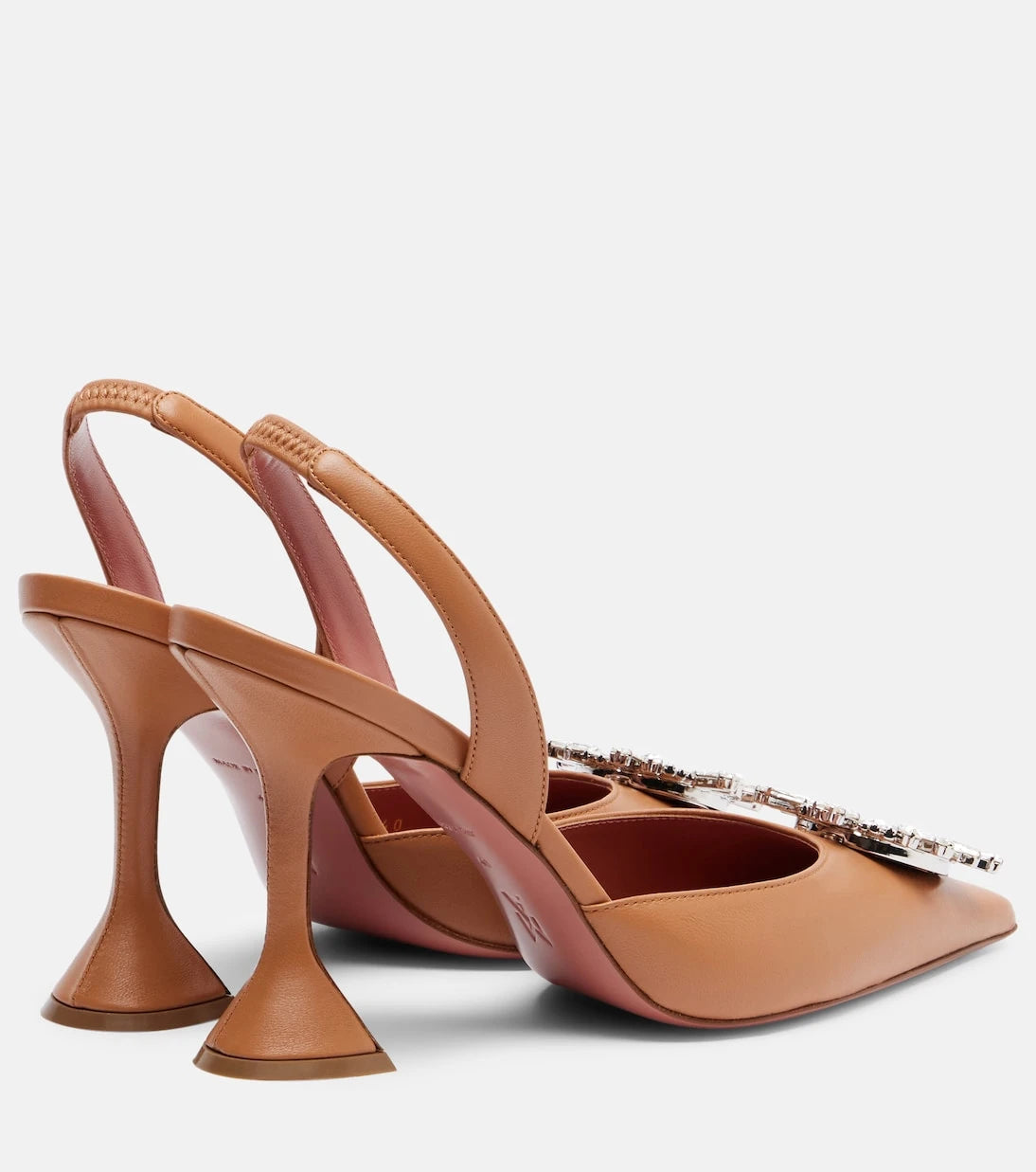 Amina Muaddi - Begum 95 leather slingback pumps