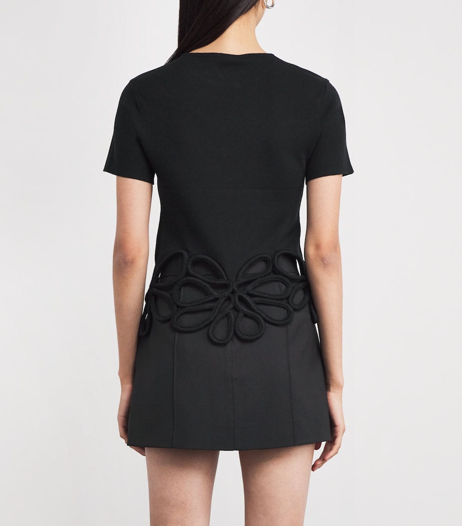 Knitted Eres Crop Top BLACK