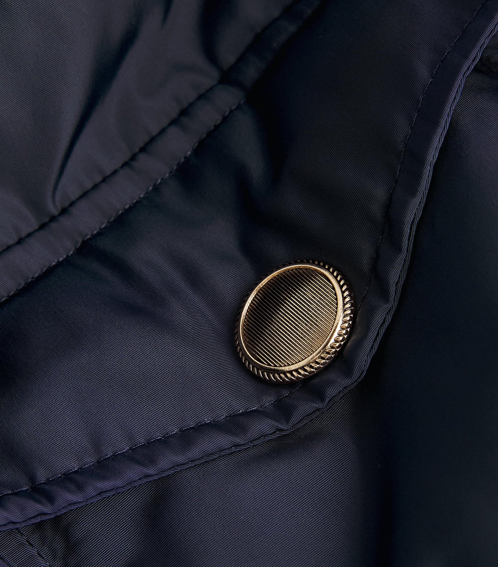 Blue Quilted Padded Jacket