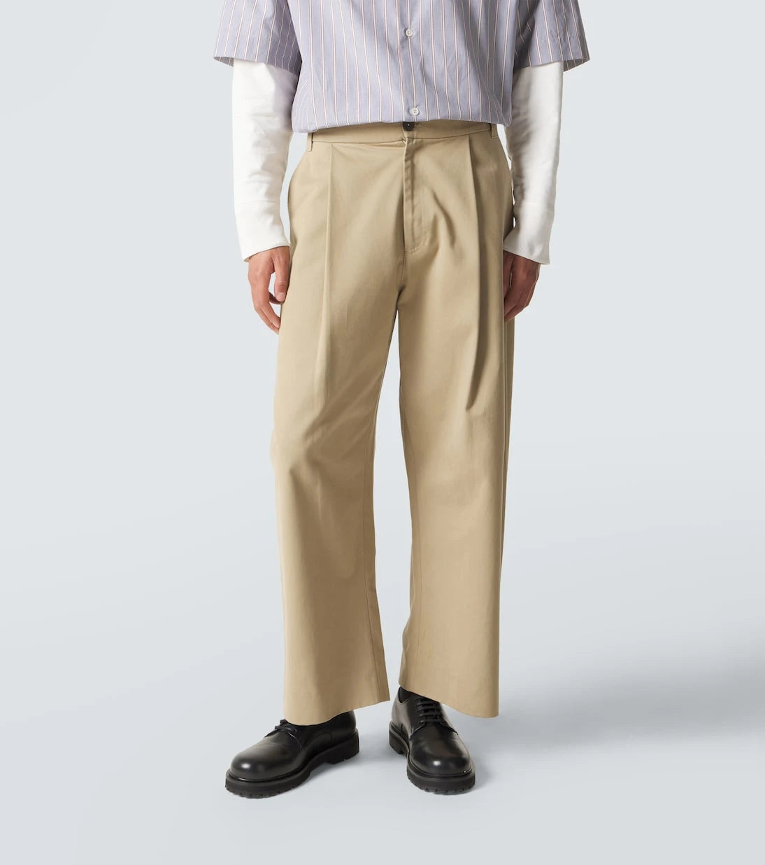 Studio Nicholson - Sorte cotton wide-leg pants