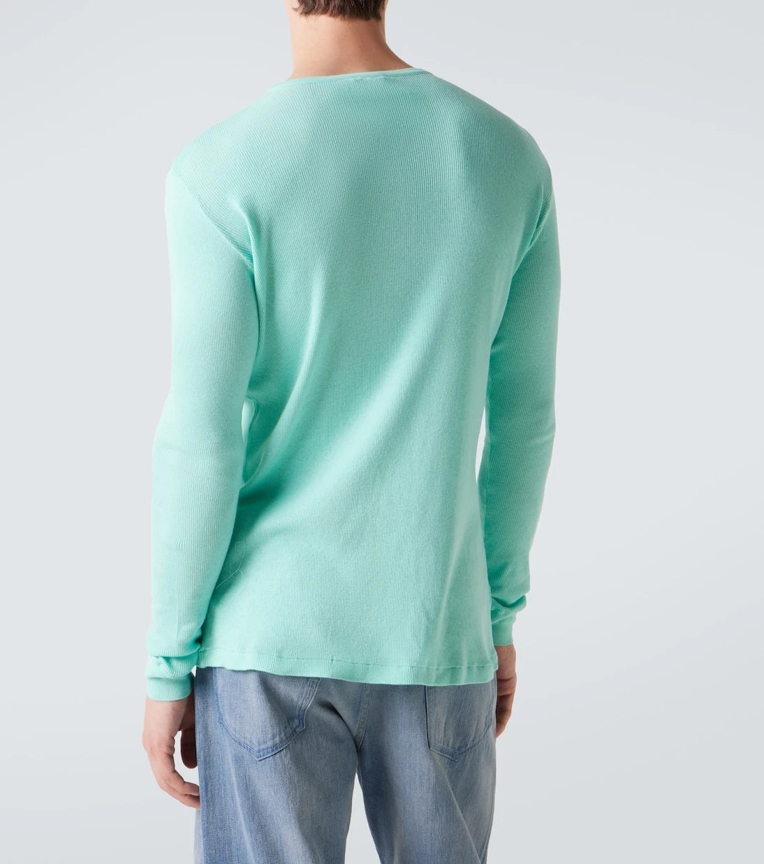 Auralee - Ribbed-knit cotton Henley shirt