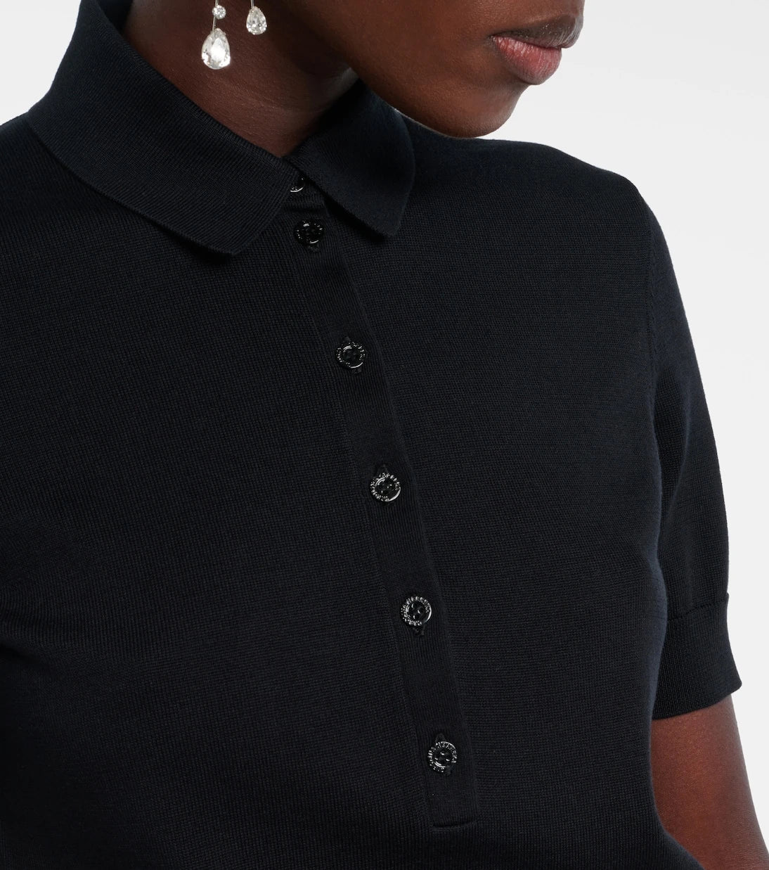 Carolina Herrera - Silk and cotton-blend polo shirt