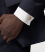 Cartier Yellow Gold and Onyx Spring Cufflinks