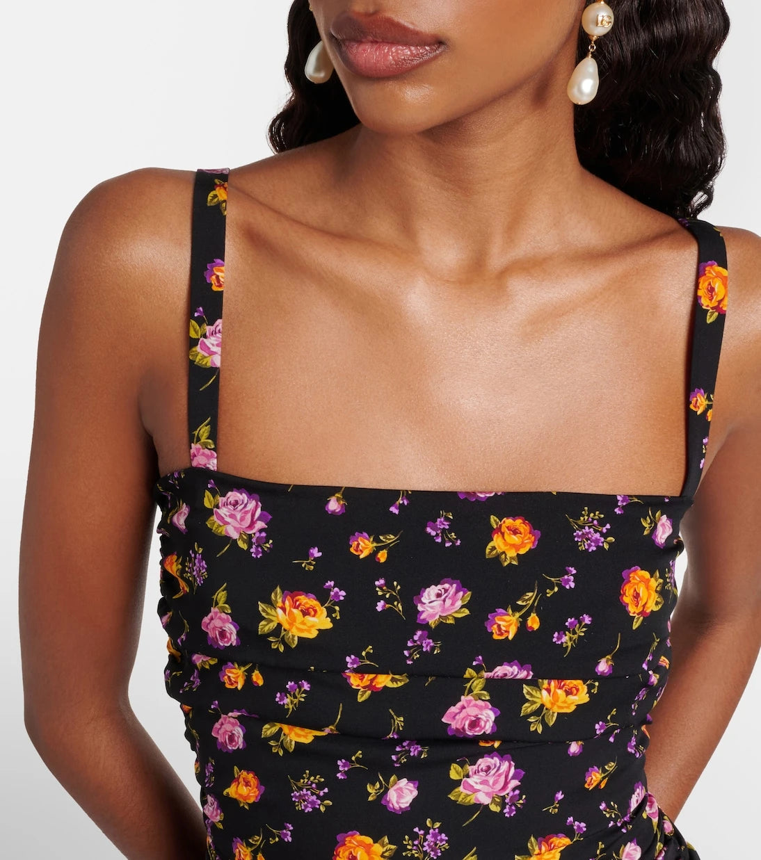 Dolce&Gabbana - Floral silk-blend charmeuse minidress