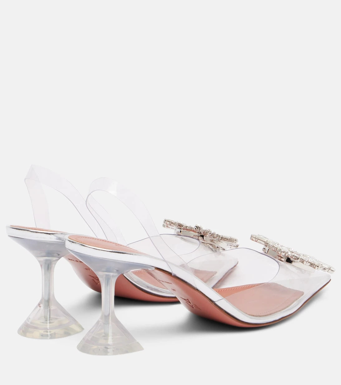Amina Muaddi - Begum embellished PVC slingback pumps