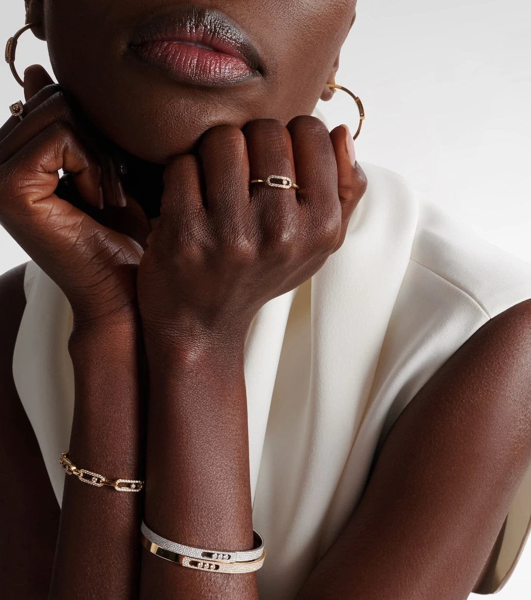 Messika - Move Uno 18kt gold ring with diamonds
