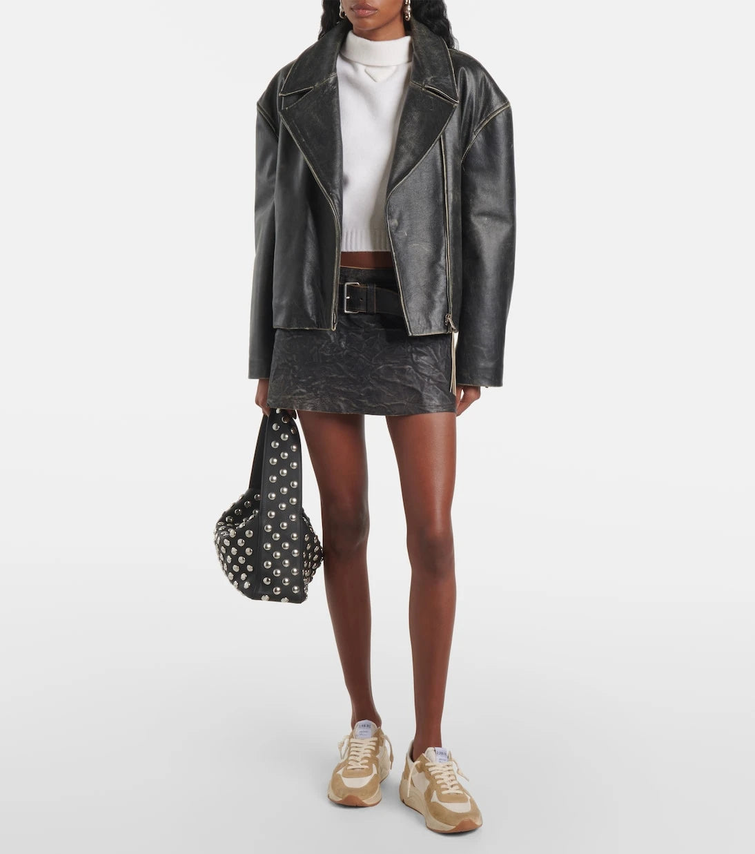 Golden Goose - أحذية سنيكرز Running Sole الجلدية