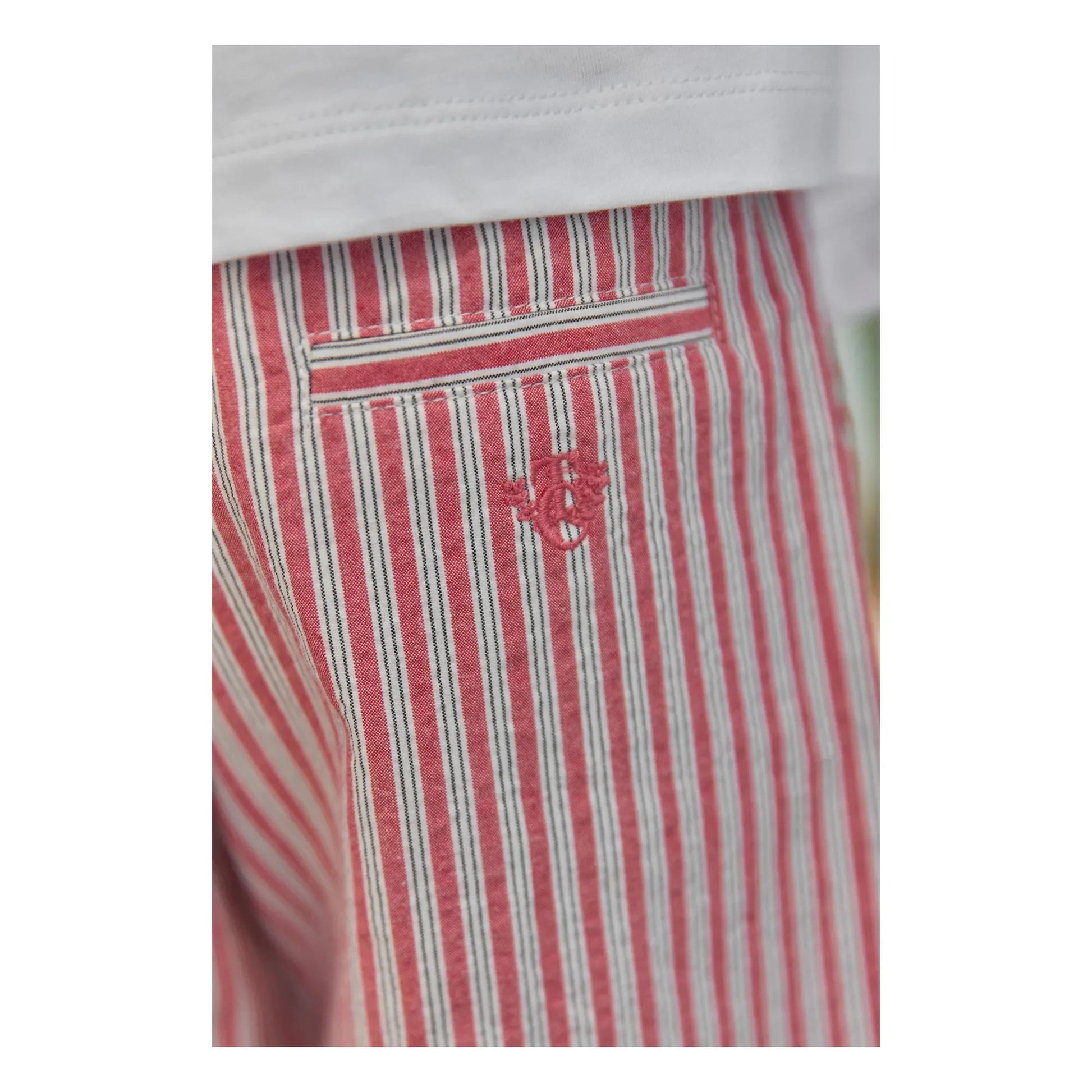 Tartine et Chocolat - Striped Bermuda shorts | Red