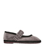 Flabelus Grey Velvet Mafalda Espadrilles
