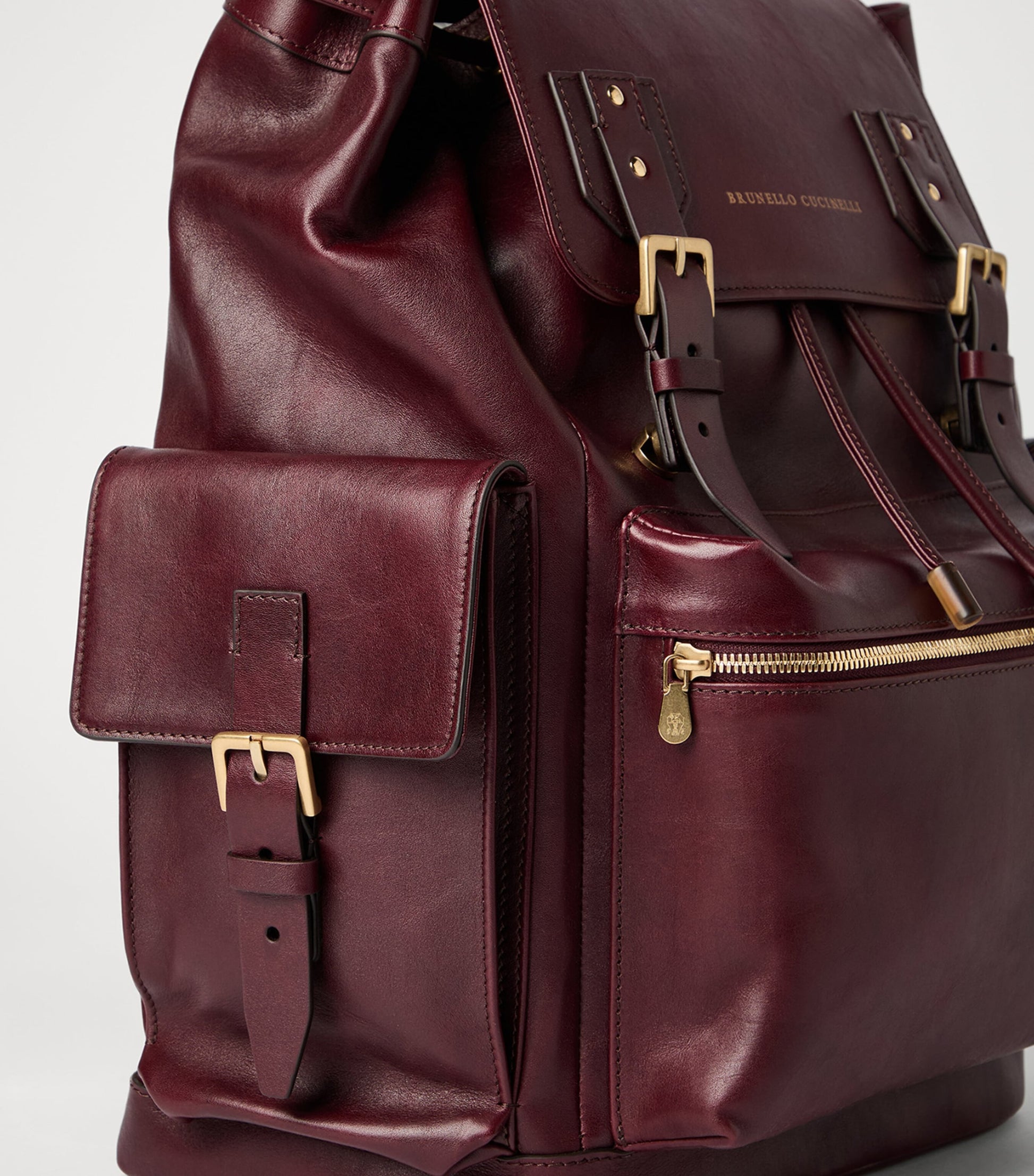 Brunello Cucinelli Leather City Backpack