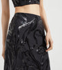 Brunello Cucinelli Black Embellished Maxi Skirt
