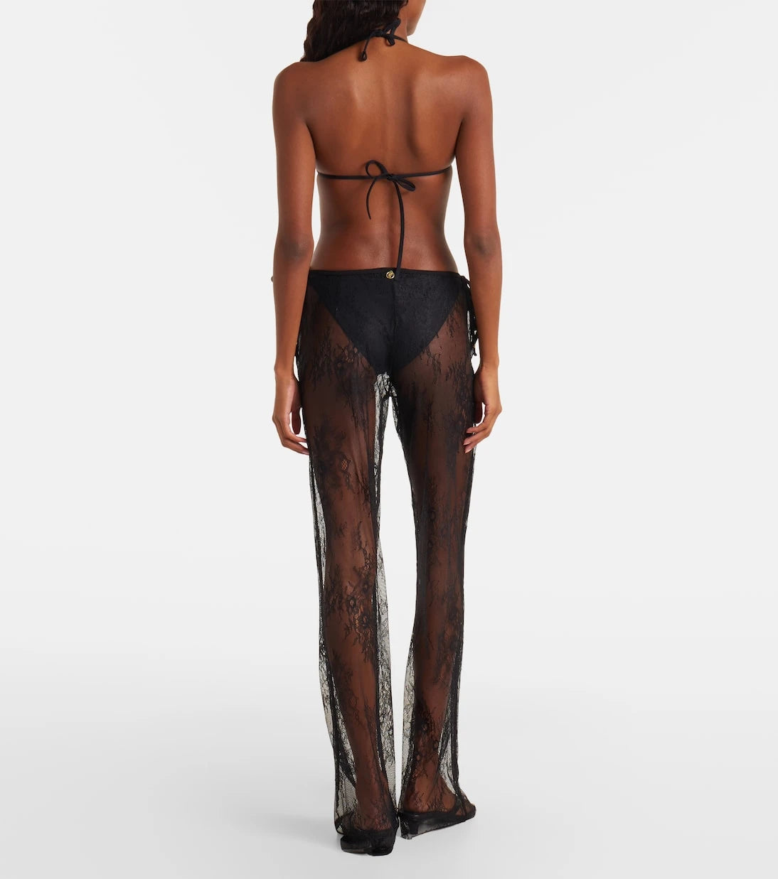 Bananhot - Allen sheer lace wide-leg pants