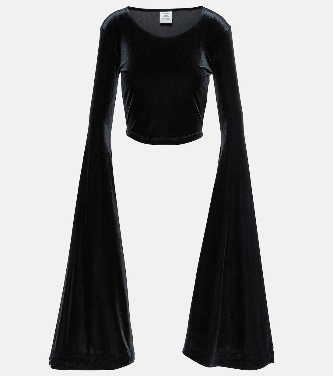 Vetements - Velvet crop top