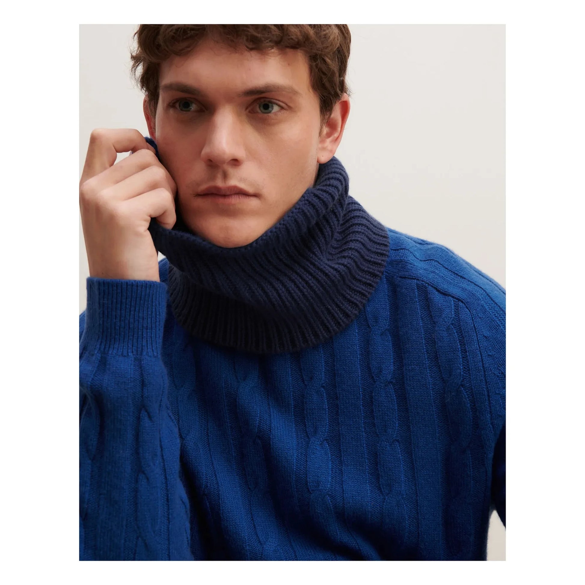 Bompard - 12-thread Cashmere Rib Choker | Navy blue
