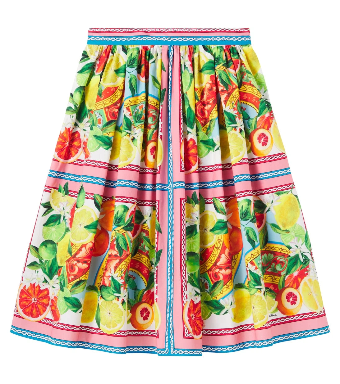 Dolce&Gabbana Kids - Taormina printed cotton skirt