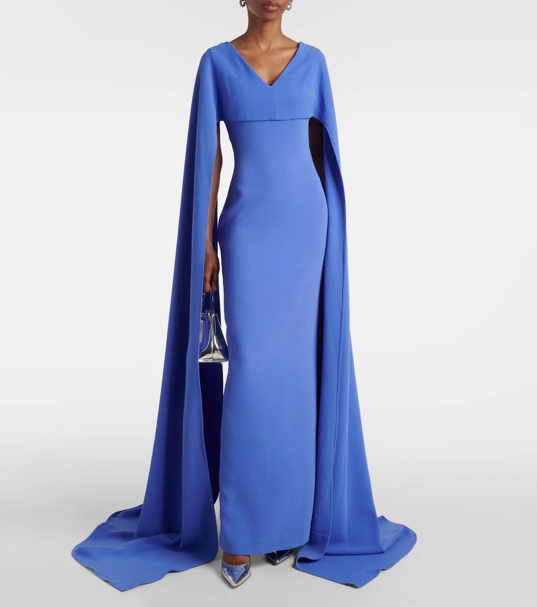 Solace London - Morgan caped crêpe gown