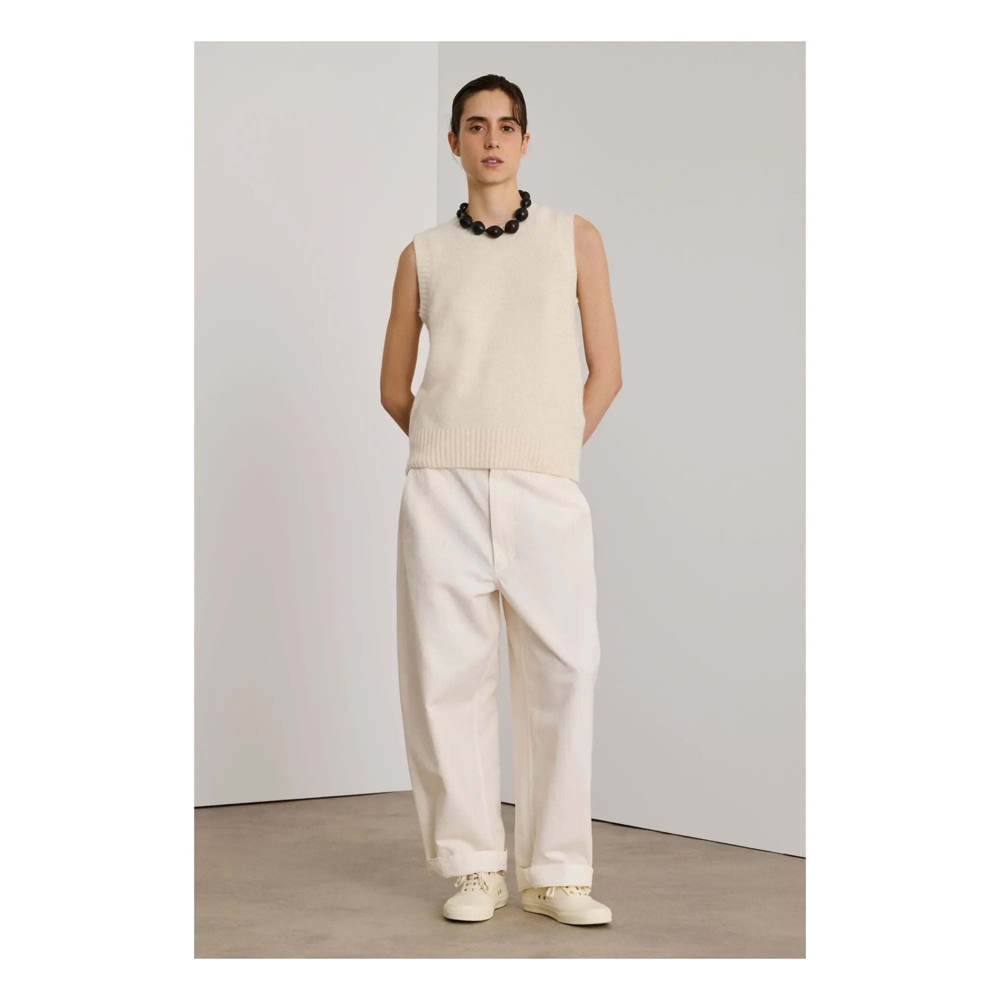 Soeur - Namaste Sleeveless Sweater | Ecru