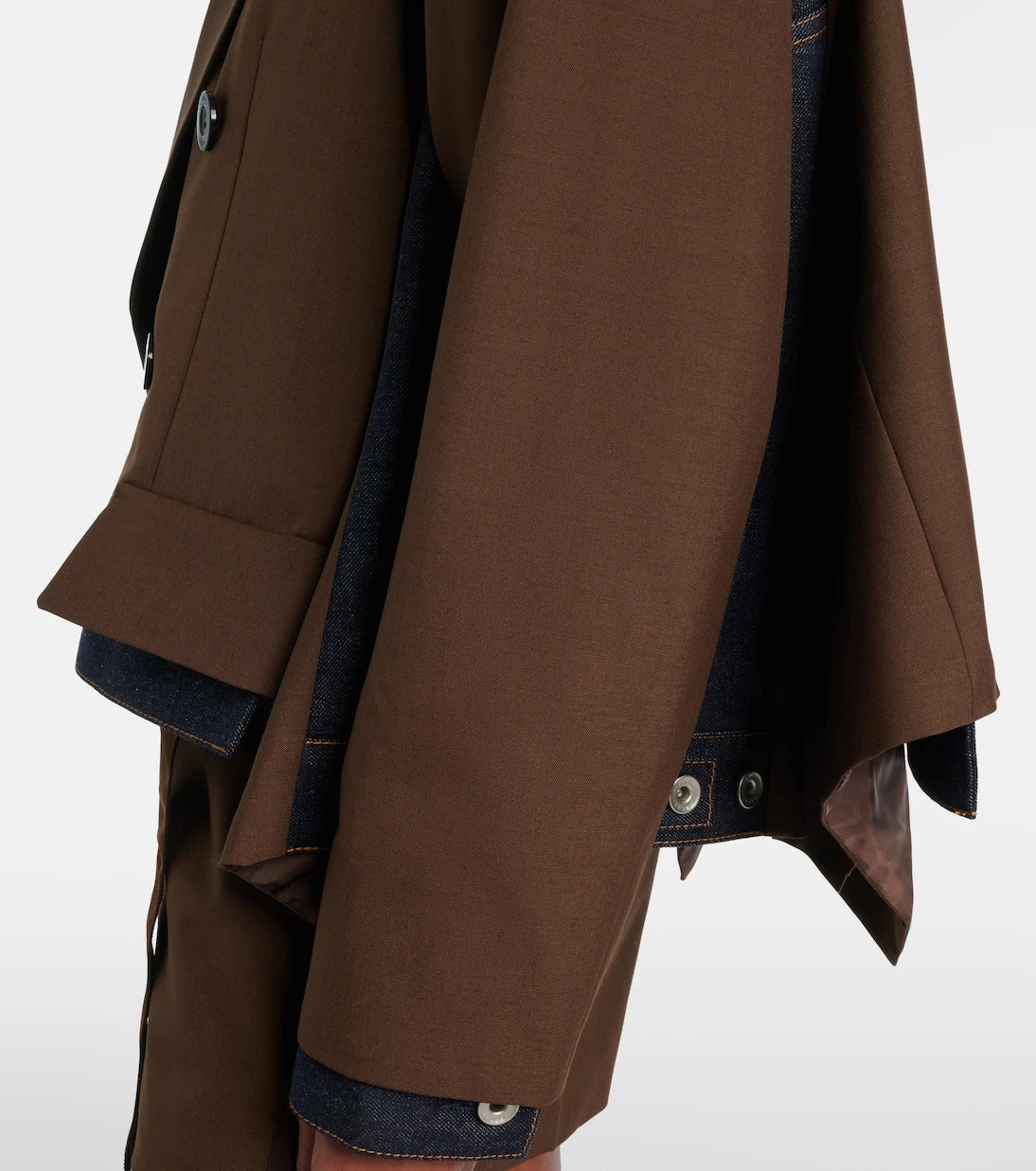 Sacai - Denim-trimmed jacket