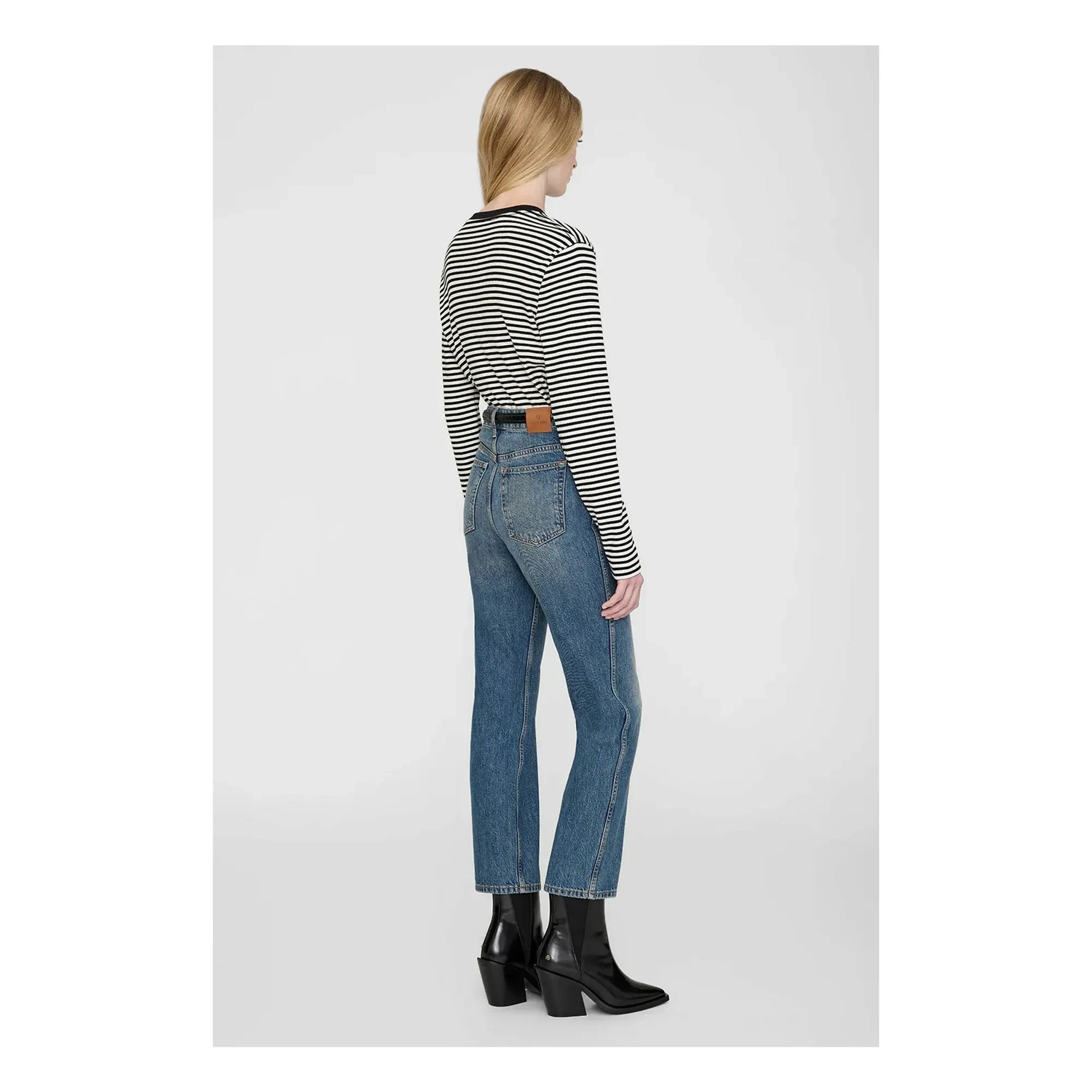 Anine Bing - Alessia Stripes T-shirt | Black