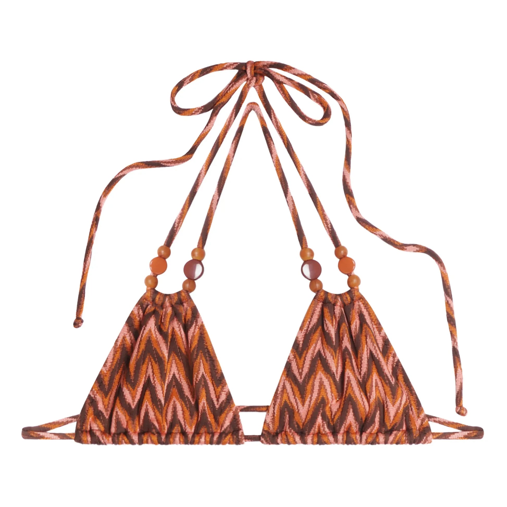 Icone - Haut de Maillot Brigitte Chevrons | Apricot