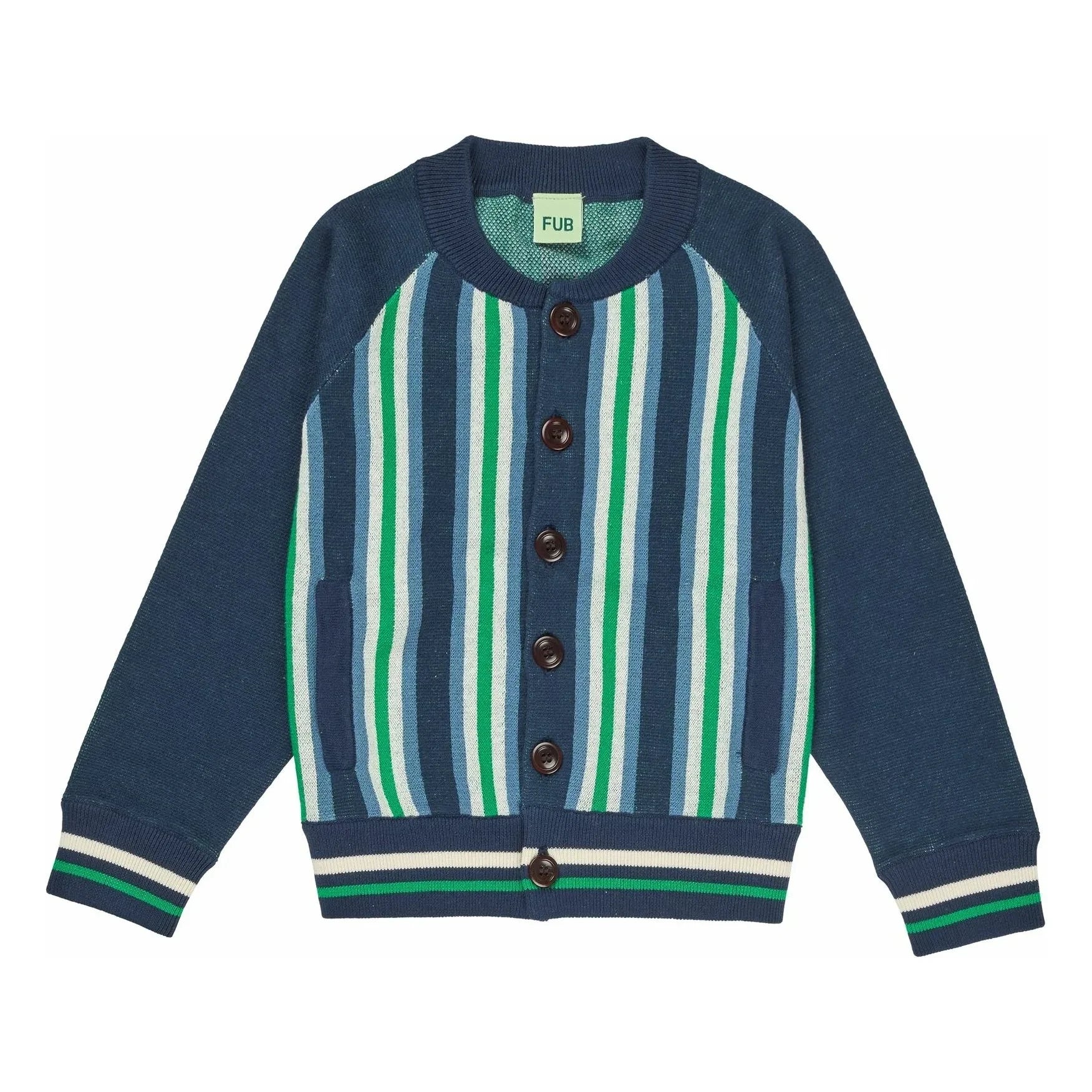 FUB - Organic Cotton Fine Knit Bomber | Navy blue