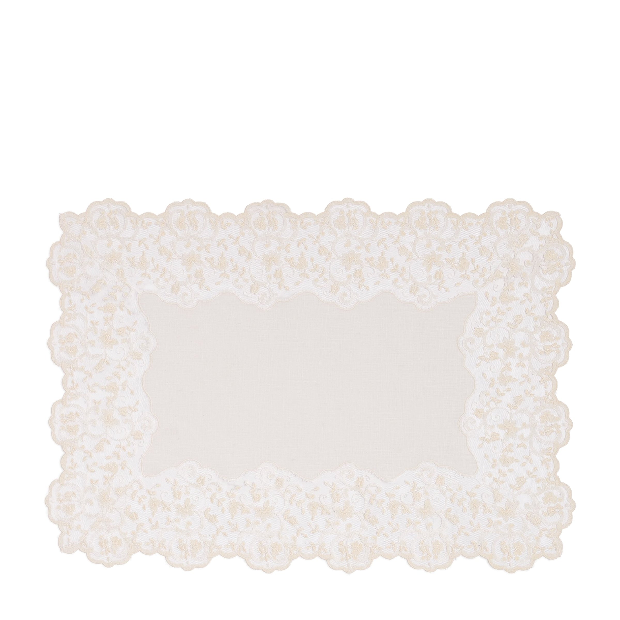 Linen Lace-Trim Elite Placemat (35cm x 50cm)