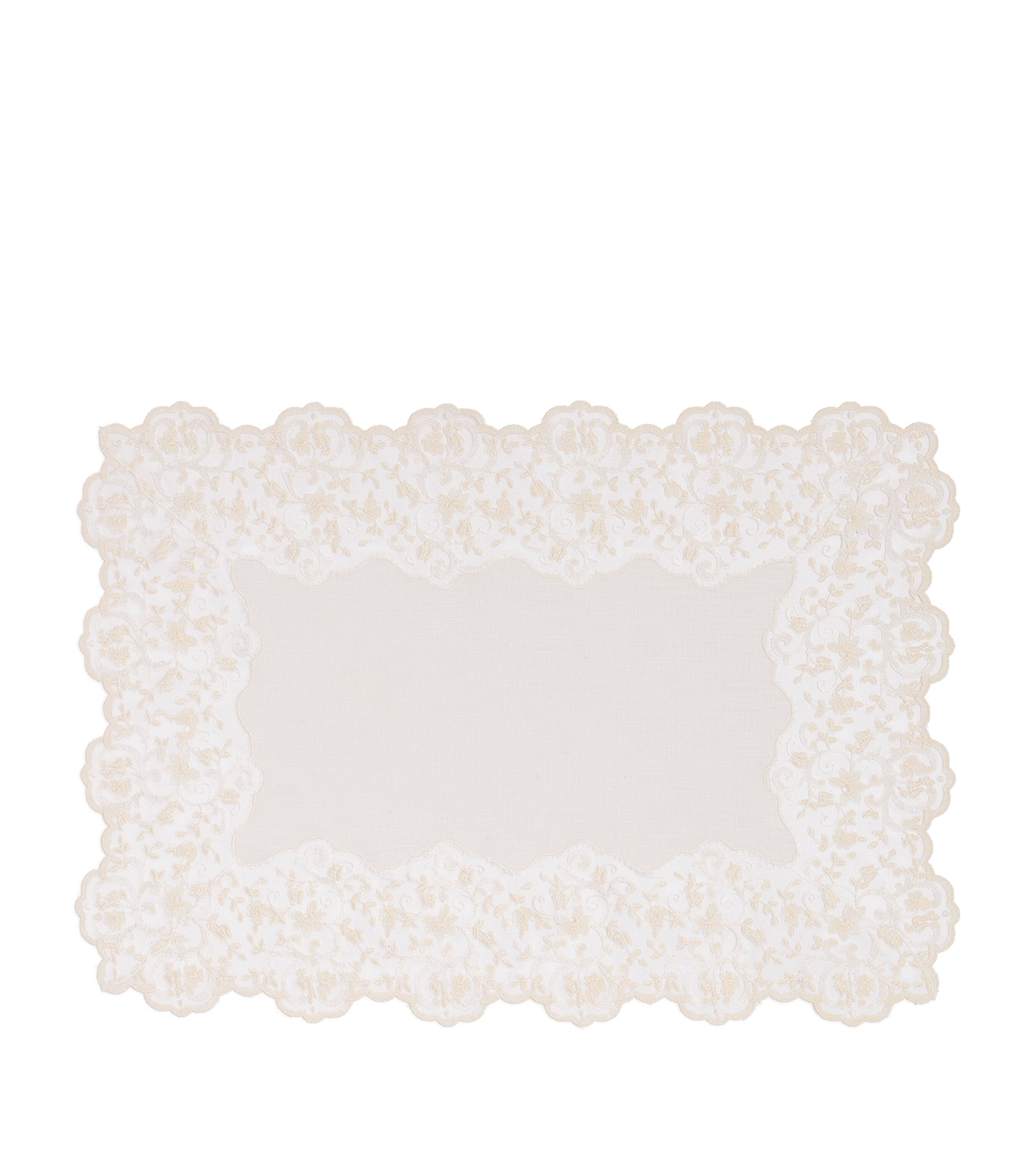 Linen Lace-Trim Elite Placemat (35cm x 50cm)
