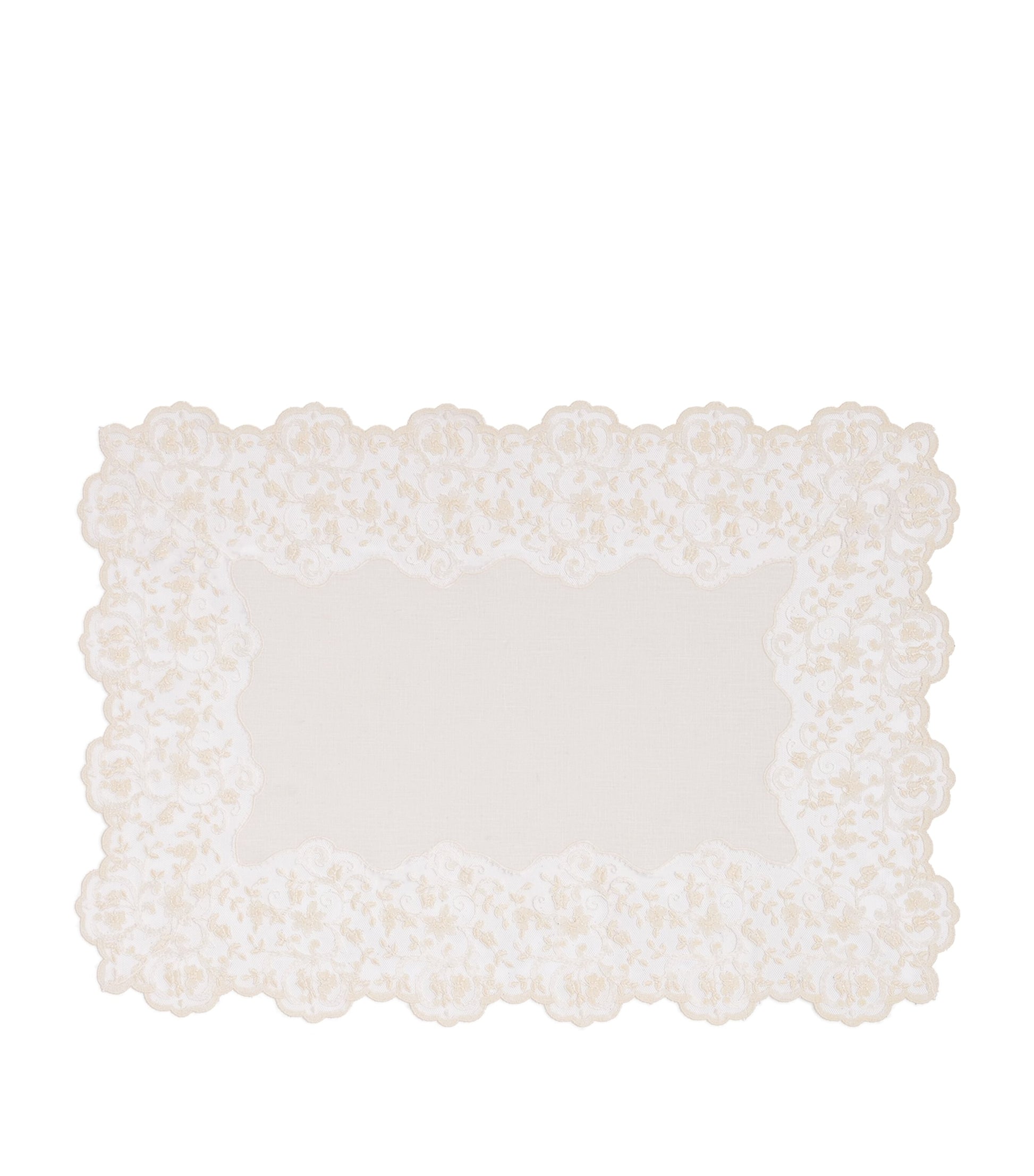 Linen Lace-Trim Elite Placemat (35cm x 50cm)