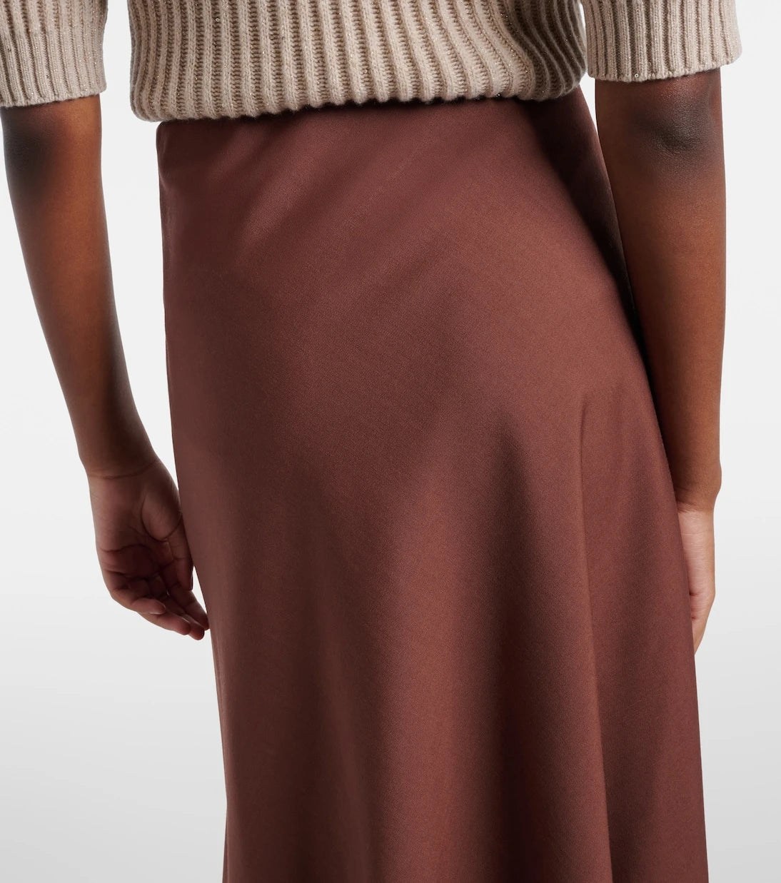Brunello Cucinelli - Wool-blend midi skirt