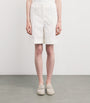 Cotton-Blend Darted Shorts BIANCO