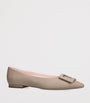 Roger Vivier Brown Leather Gommettine Ballet Flats