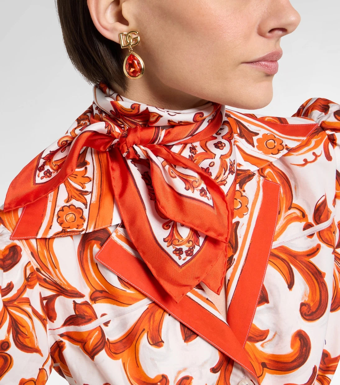 Dolce&Gabbana - Majolica silk twill scarf