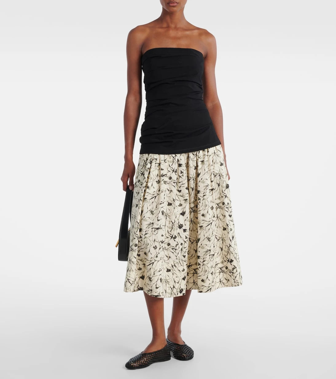 Proenza Schouler - Lena strapless cotton-blend top