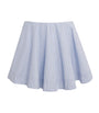 Blue Organic Cotton Stripe Mini Skirt