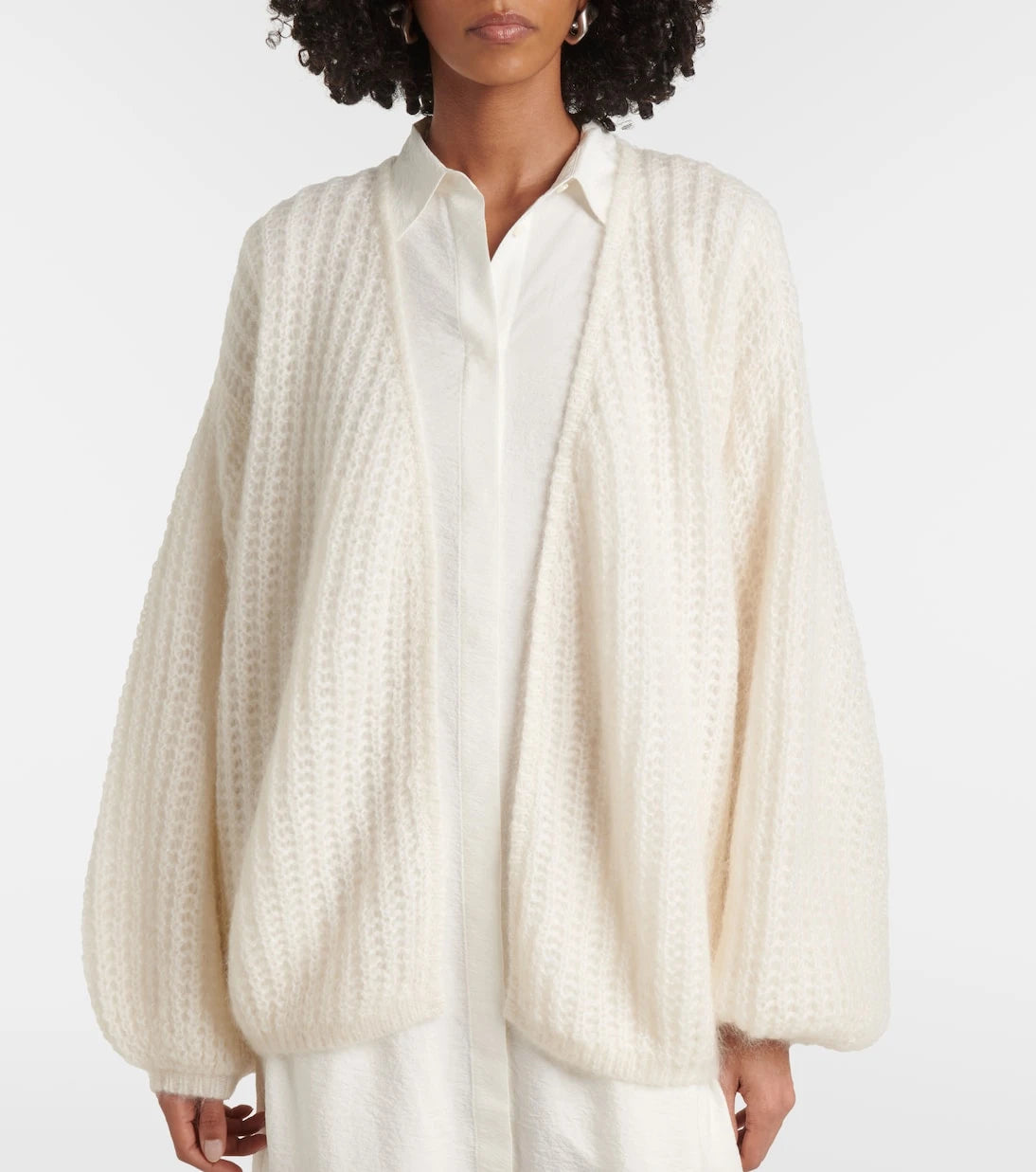 Toteme - Open-front mohair-blend cardigan