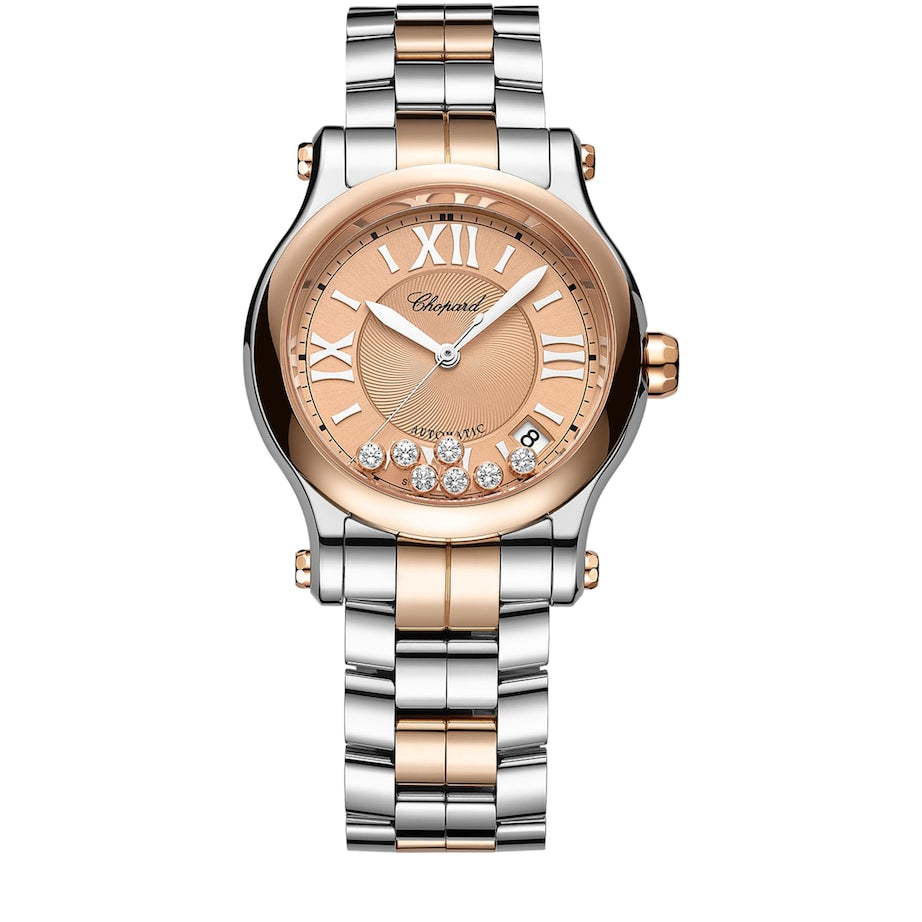 Chopard Rose Gold, Stainless Steel and Diamond Happy Sport Automatic Watch 36mm