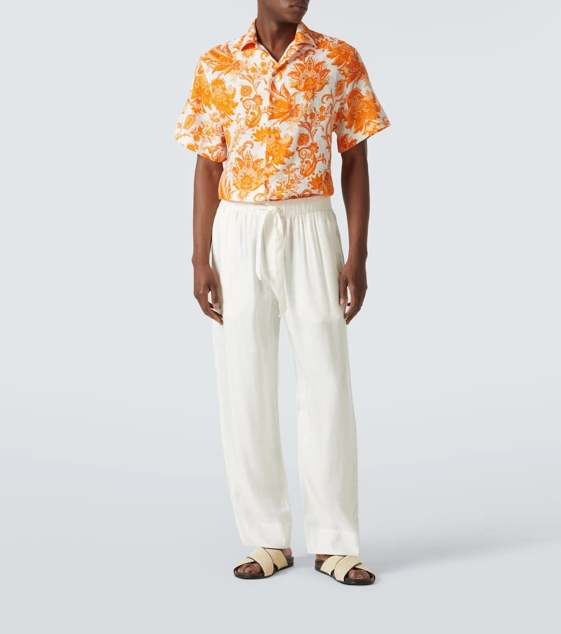 Etro - Paisley linen bowling shirt