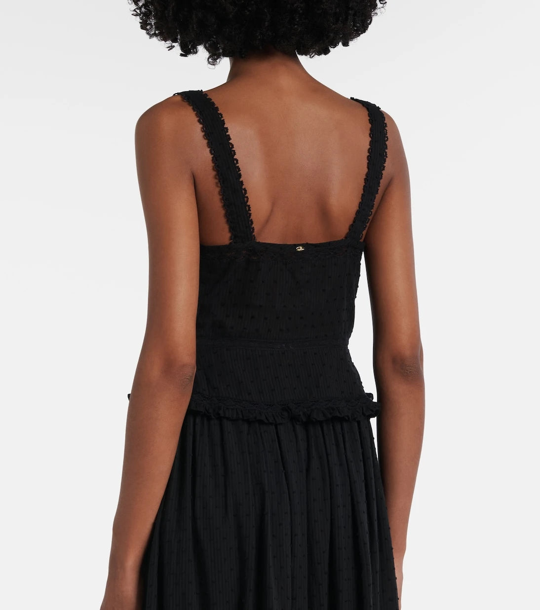 Poupette St Barth - Berry lace-trimmed cotton top