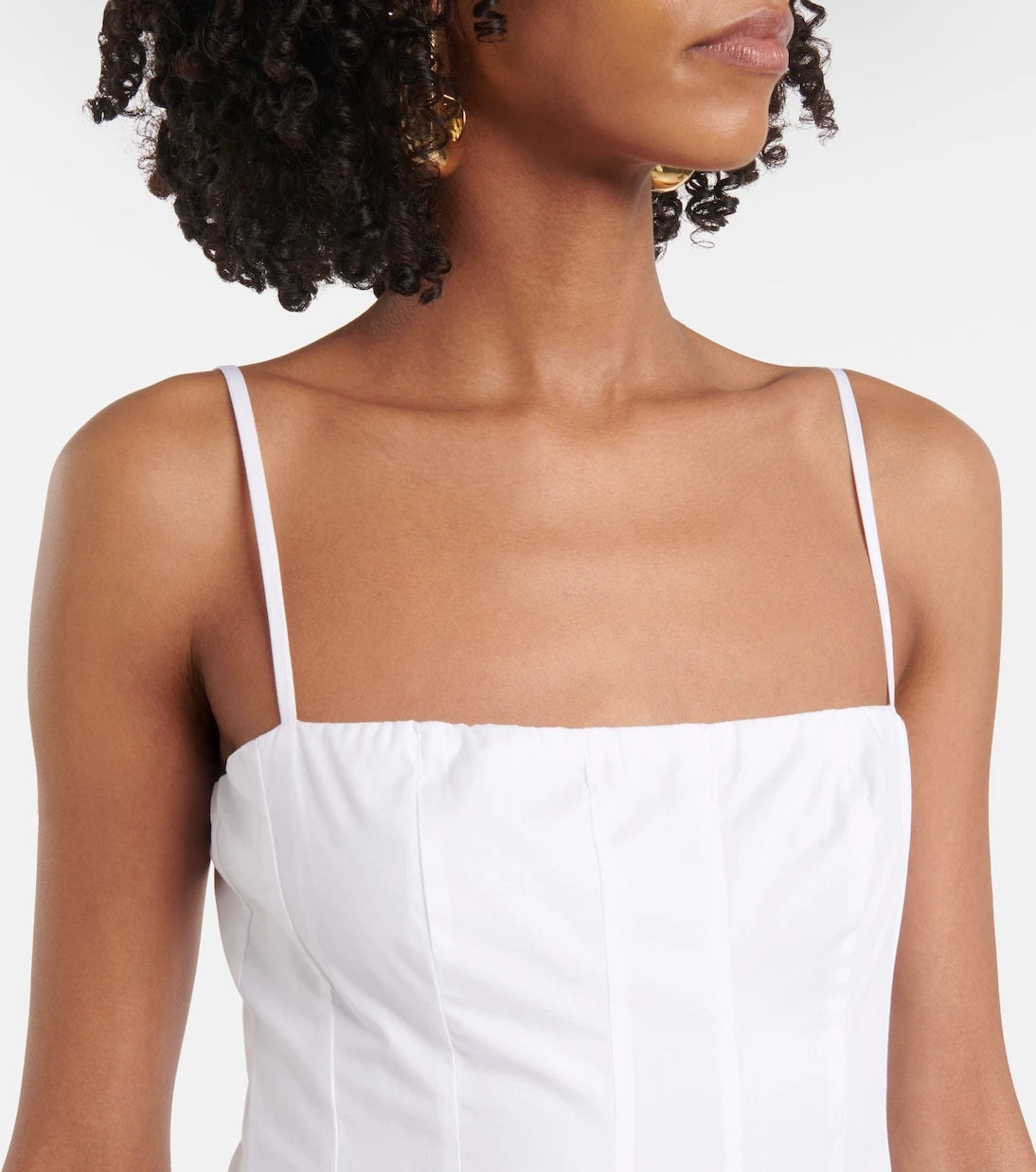 Staud - Wylie corset cotton midi dress
