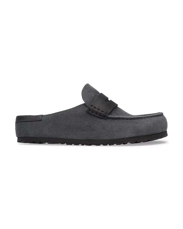 Birkenstock süet sabolar Naples Wrapped double stitch Mixed Leather