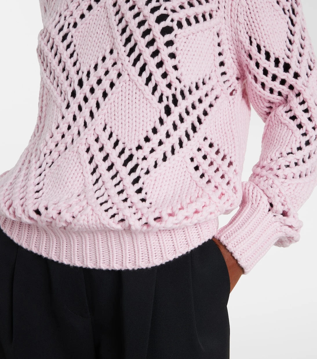 Jil Sander - Lace-trimmed virgin wool sweater