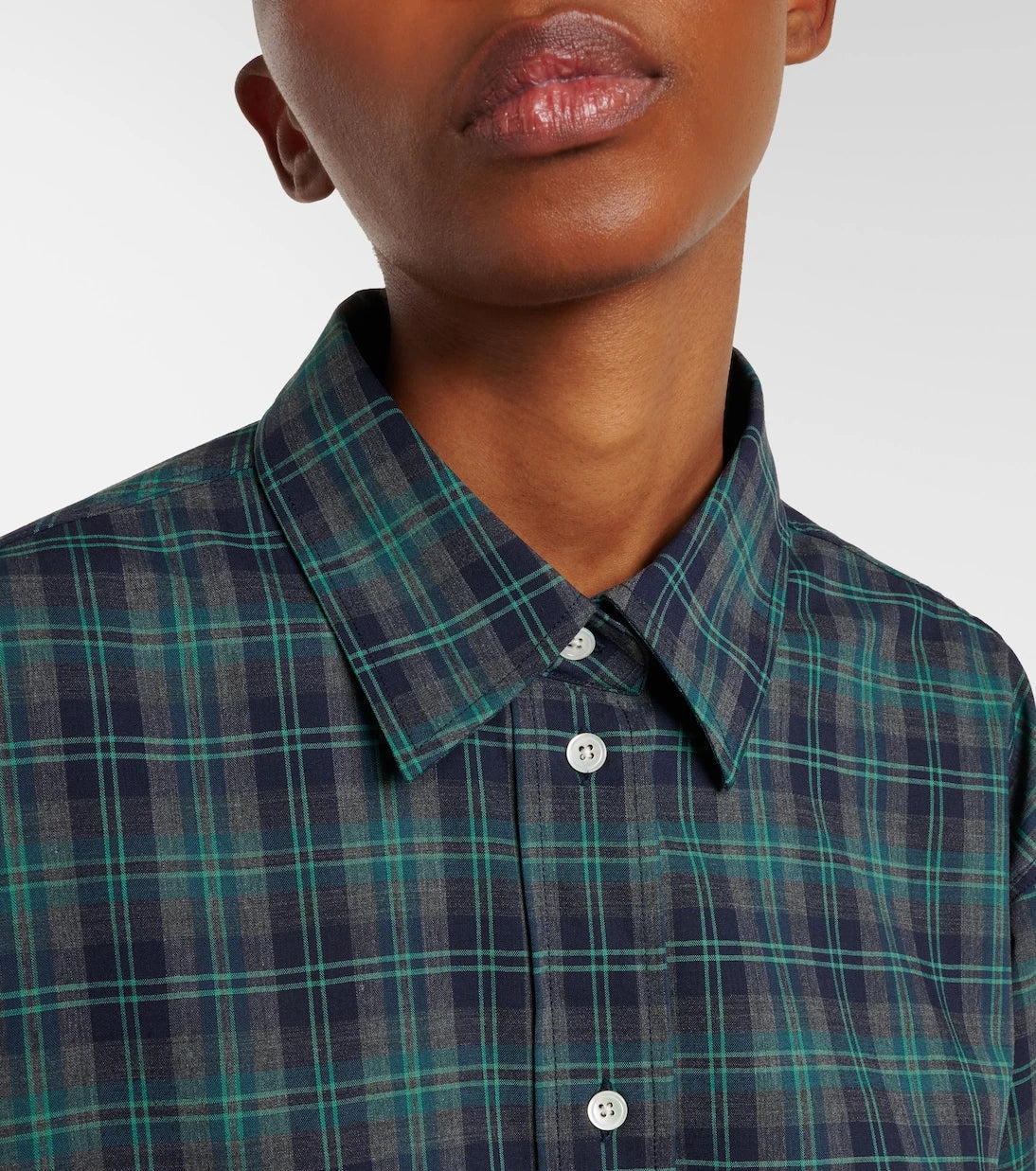 Róhe - Checked oversized wool-blend shirt