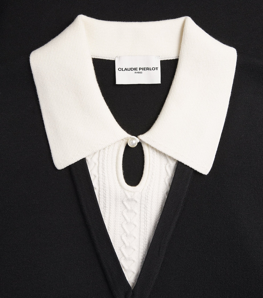 Claudie Pierlot Black Skater Mini Dress