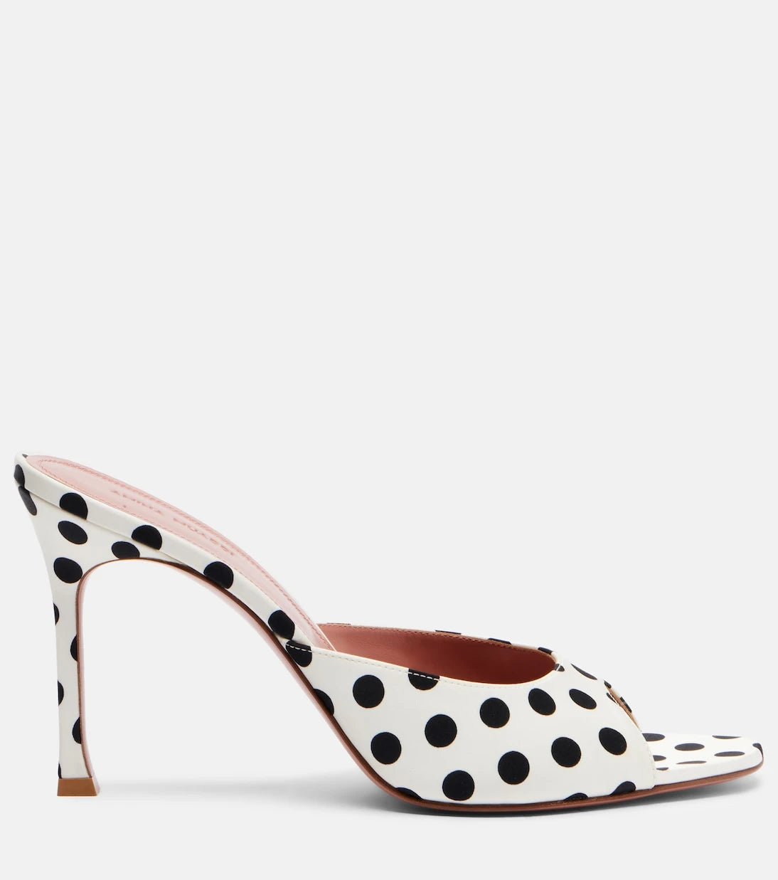 Amina Muaddi - Alexa polka-dot satin mules