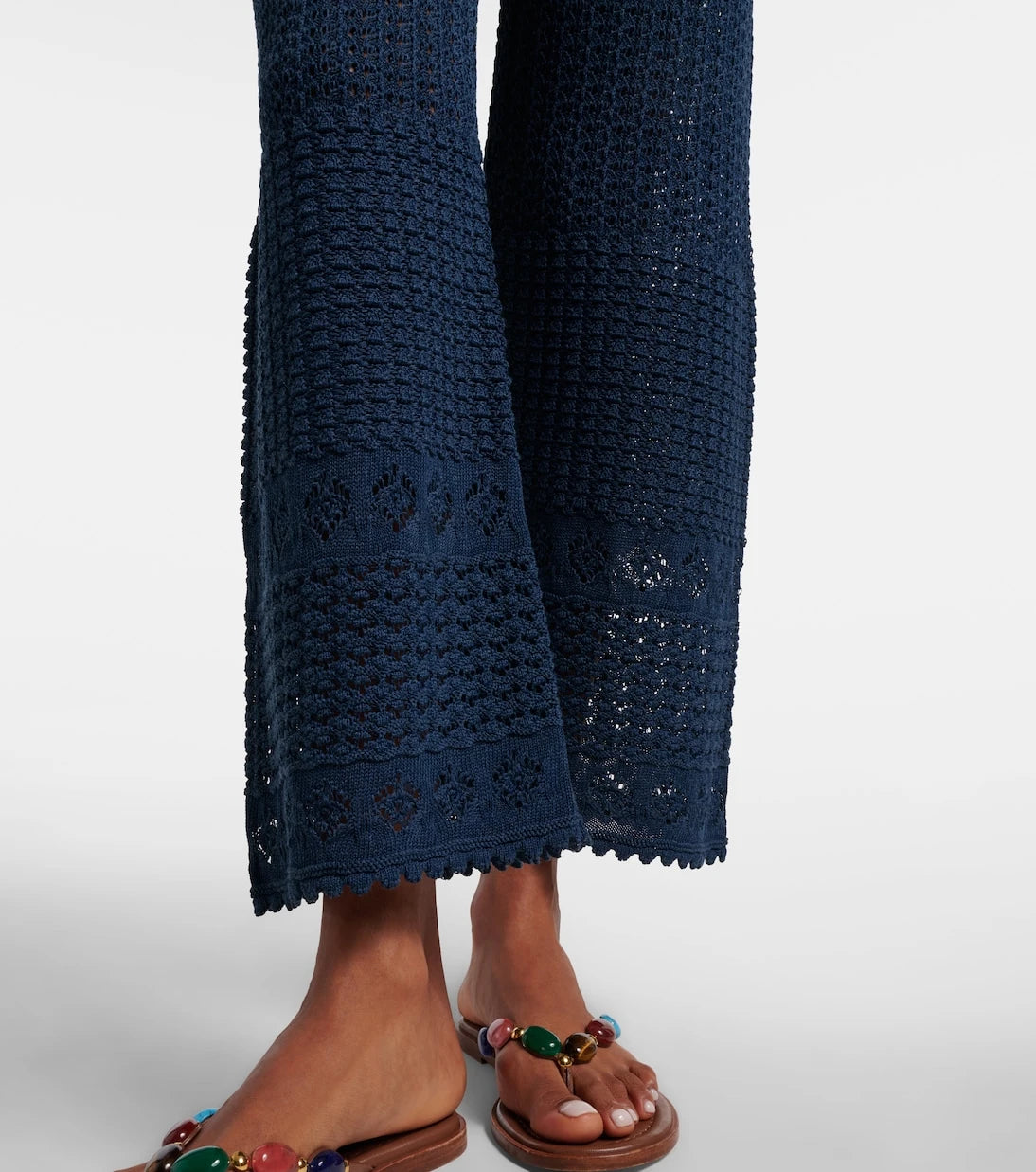 Eres - Emblème open-knit straight pants