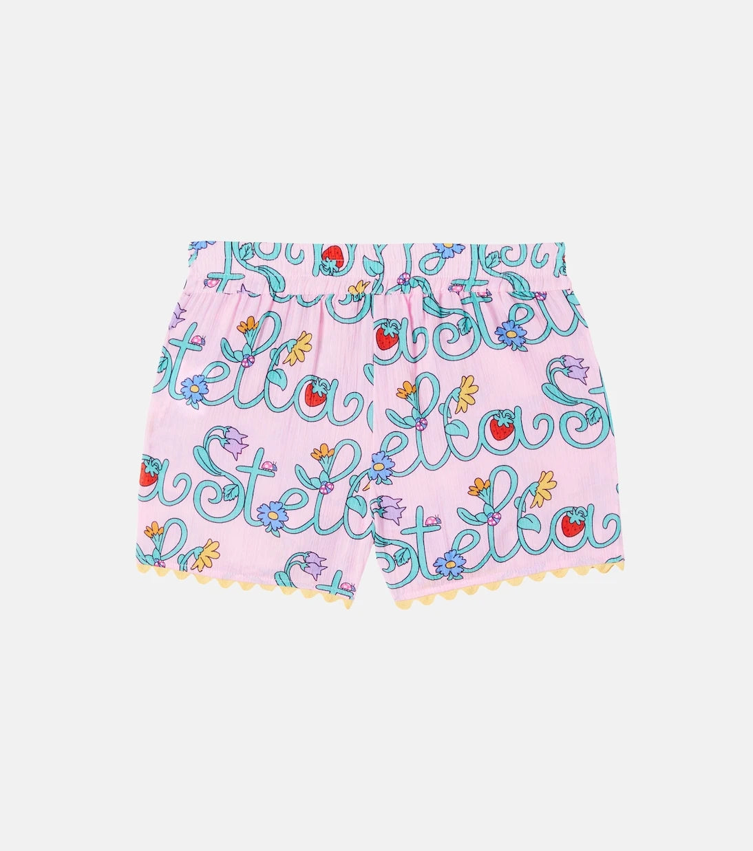Stella McCartney Kids - شورت قطني بشعار العلامة