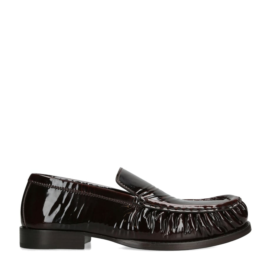Patent Leather Ruched Loafer