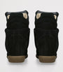 Isabel Marant Black Suede Bekett Wedge Sneakers 50